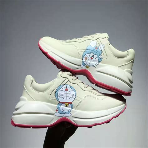 gucci doraemon shorts|gucci doraemon rhyton sneakers.